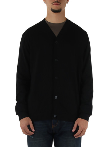 NERO | Cardigan in misto lana e lyocell