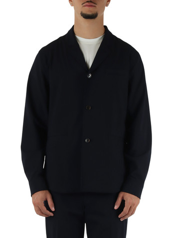 BLU SCURO | Giacca in tessuto stretch di misto viscosa