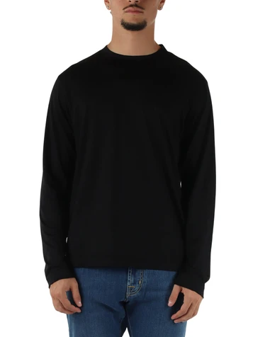 NERO | T-shirt manica lunga in lana