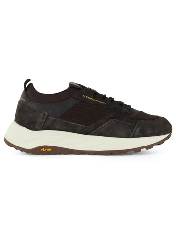 marrone scuro | Sneakers in tessuto ed ecopelle DUBLIN