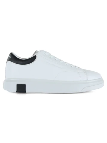 BIANCO | Sneakers in pelle rivestita con scritta logo