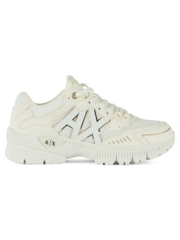 OFF WHITE | Sneakers in tessuto ed eco suede con patch logo