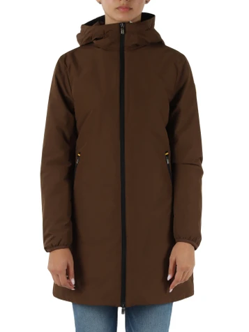 MARRONE | Piumino sintetico con cappuccio MATILDA