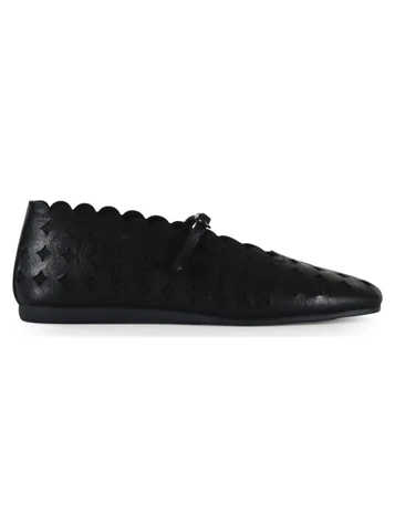 NERO | Ballerine in pelle con cinturino