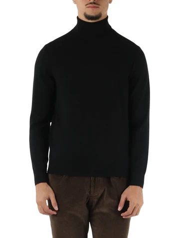 NERO | Maglia collo alto Second Skin Viscose Cashmere