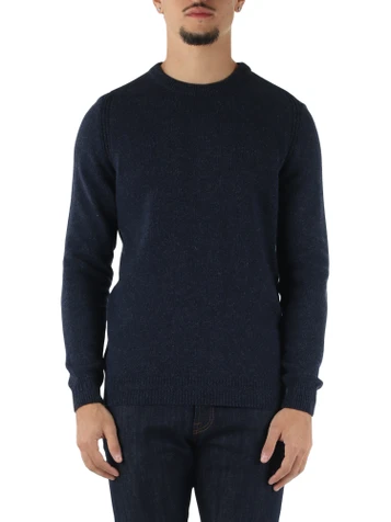 BLU | Maglia girocollo FALLOW in misto lana, viscosa e seta