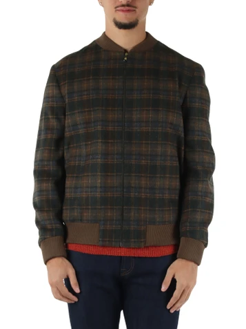 VERDE | Giacca modello bomber in misto lana BARRY