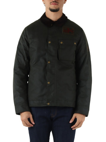 VERDE SCURO | Giacca Workers Steve McQueen in cotone cerato