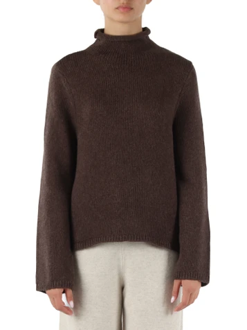 MARRONE | Maglia in lana e cotone KIRA