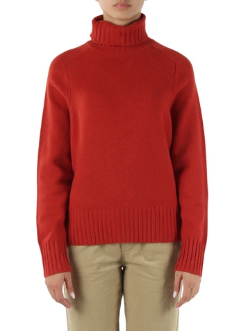 ARANCIONE | Maglia collo alto in lana CAQUI