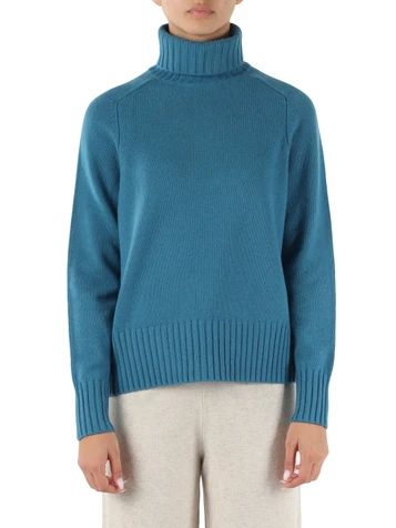AZZURRO | Maglia collo alto in lana CAQUI