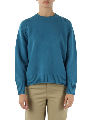 AZZURRO | Maglia girocollo in lana MOCAN