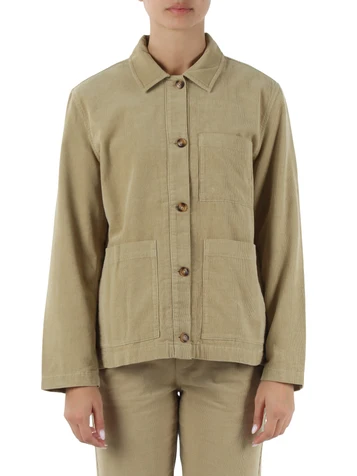 BEIGE | Overshirt in velluto a costine BECKY