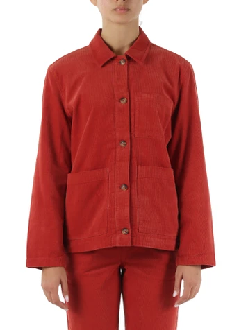 ARANCIONE | Overshirt in velluto a costine BECKY