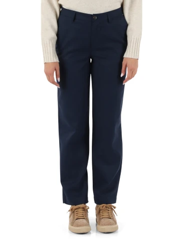 BLU SCURO | Pantaloni in lyocell e cotone GALIA