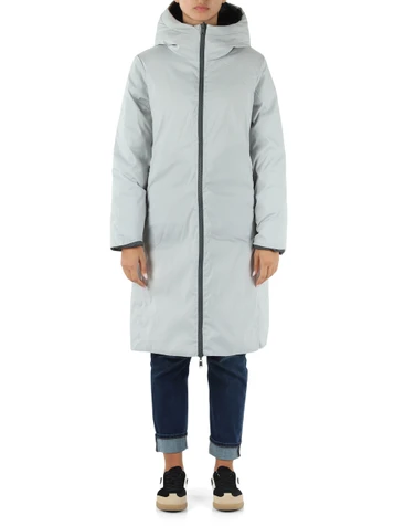GRIGIO CHIARO | Giubbotto lungo reversibile BARU Primaloft