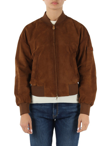 MARRONE | Giacca bomber in pelle RUTI SUEDE SH