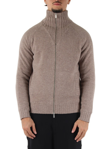 TORTORA | Cardigan in lana merino PROVID con zip