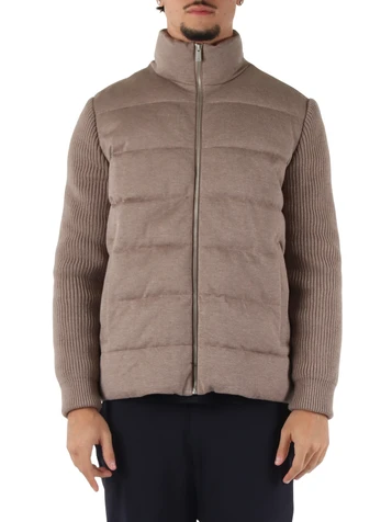 TORTORA | Giubbotto TIDE WOOL con maniche a contrasto