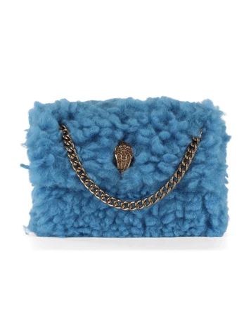 AZZURRO | Borsa MINI KENSINGTON in pelliccia sintetica