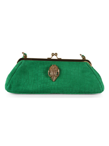 VERDE | Borsa a spalla in suede KENSINGTON FRAME