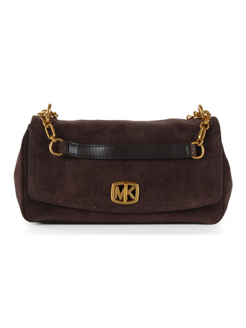MARRONE | Borsa a spalla in suede BRYANT Small