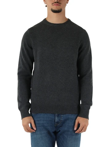 GRIGIO SCURO | Maglia girocollo LAGUNA in lana