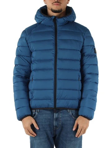 AZZURRO | Giubbino trapuntato con cappuccio ASPENALF Primaloft