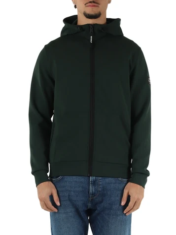 VERDE SCURO | Felpa AGADIR con zip e cappuccio
