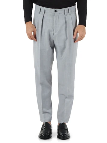 GRIGIO CHIARO | Pantalone slim fit JUNIOR in misto lana