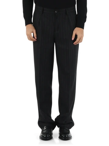 GRIGIO SCURO | Pantalone gessato MCLAREN in misto lana