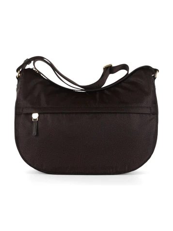 MARRONE | Borsa B-CLUB LUNA Medium in tessuto stampato OP