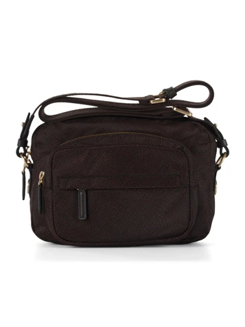 MARRONE | Borsa B-CLUB CAMERA CASE Small in tessuto stampato OP