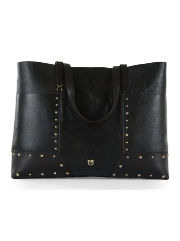 MARRONE | Borsa TOTE STUDS in pelle cloud