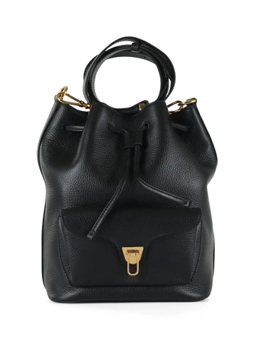 NERO | Borsa a secchiello in pelle BEAT GENERATION Medium