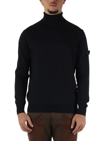 BLU SCURO | Maglia in lana e cotone GORRAN RWS 09