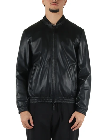 NERO | Giacca bomber reversibile in pelle