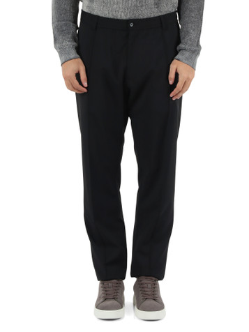 NERO | Pantalone in fresco lana vergine