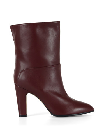 BORDEAUX | Stivaletto in pelle con tacco