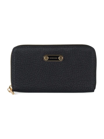 NERO | Portafoglio Medium Zip Around in tessuto OP