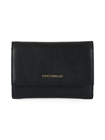 NERO | Portafoglio in pelle martellata METALLIC Medium