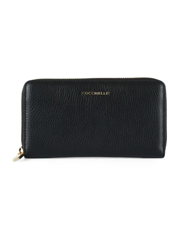 NERO | Portafoglio in pelle martellata METALLIC Large