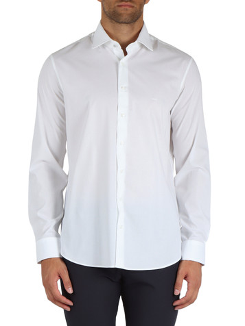 BIANCO | Camicia slim fit in cotone stretch