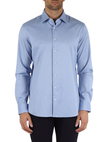 BLU CHIARO | Camicia slim fit in cotone stretch