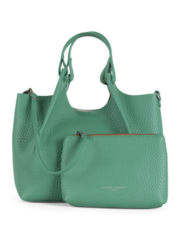 VERDE | Borsa a mano in pelle martellata DUA Small VERDE | Borsa a mano in pelle martellata DUA Small