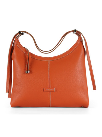 ARANCIONE | Borsa a spalla in pelle martellata NORMA ARANCIONE | Borsa a spalla in pelle martellata NORMA