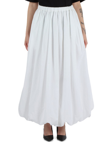 BIANCO | Gonna a palloncino JOHNNY in popeline