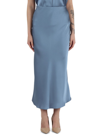 CARTA DA ZUCCHERO | Gonna midi in satin PANDA