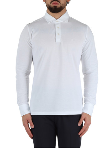 BIANCO | Polo manica lunga in cotone piquet BIANCO | Polo manica lunga in cotone piquet