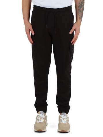 NERO | Pantalone sportivo in cotone garzato con tasca cargo NERO | Pantalone sportivo in cotone garzato con tasca cargo
